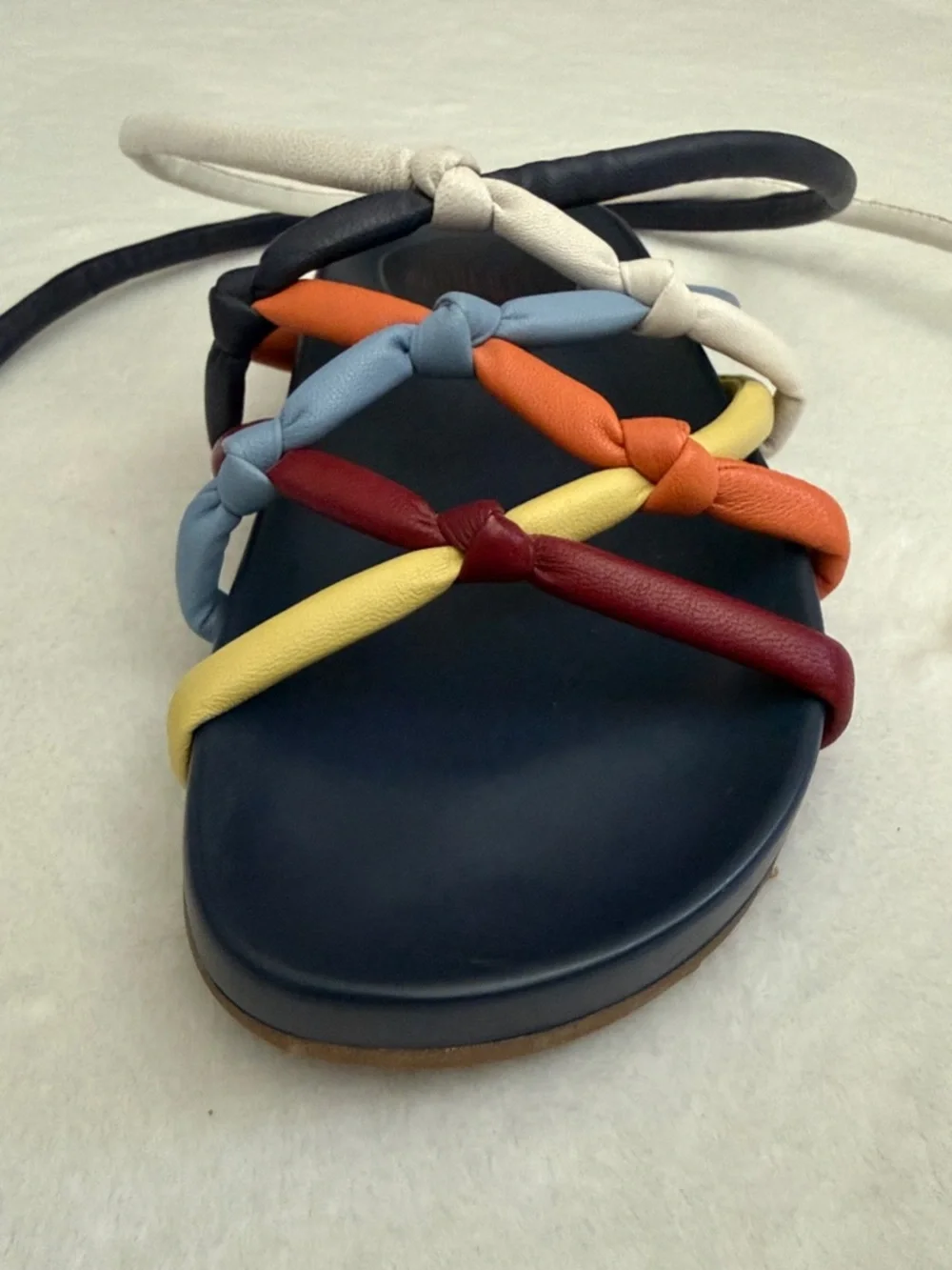 Charlotte Stone | Noemi Multicolor Strap Wrap Tie Gladiator Sandals (7) - Picture 8 of 16